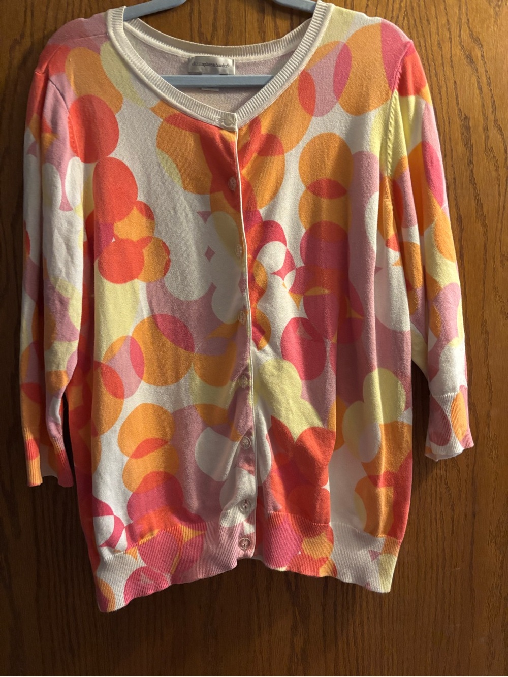 Girls' Colorful Dot Print Button-Front Top - Pink/Orange/Yellow -